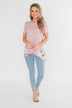 Lift My Spirits Floral Ruffle Top- Mauve