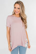 Lift My Spirits Floral Ruffle Top- Mauve