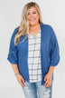 The Perfect Knit Cardigan- Cobalt Blue