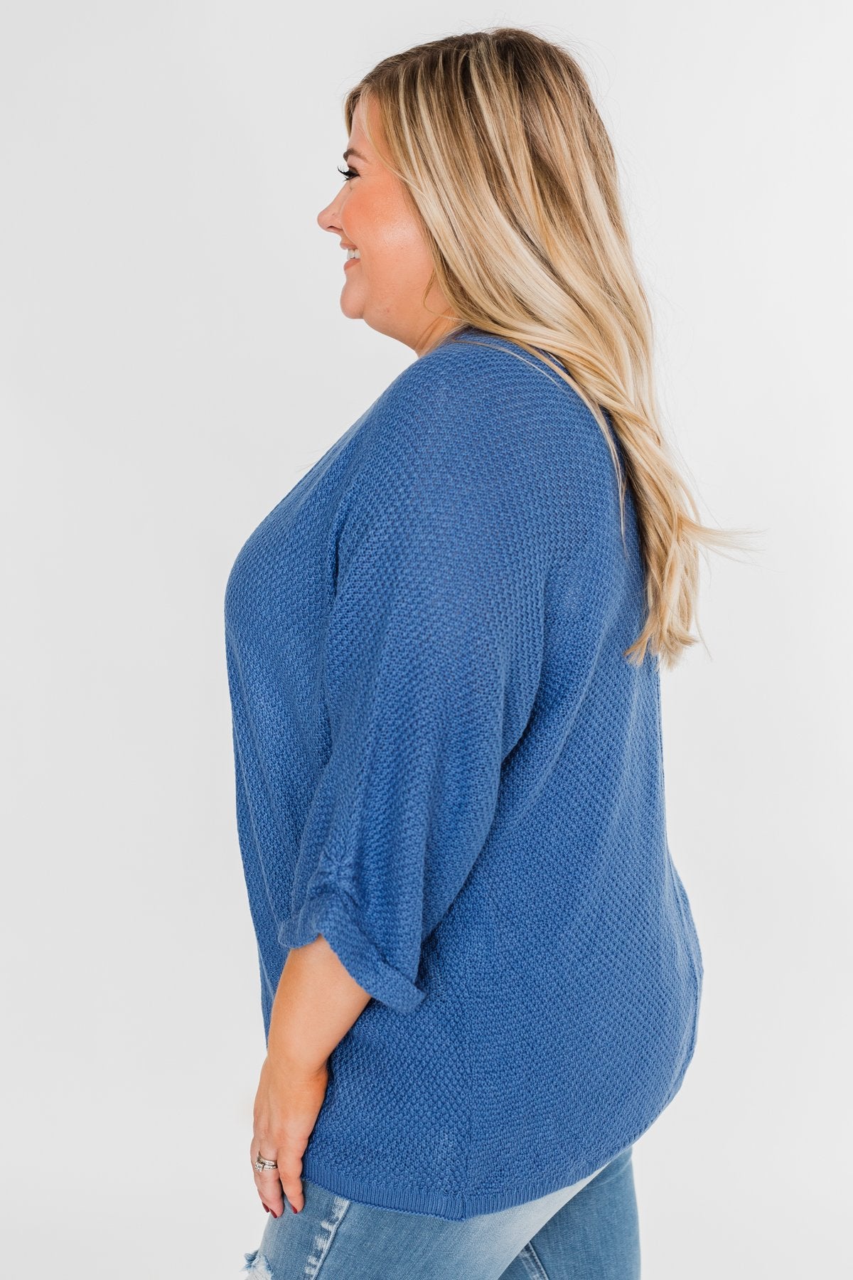 The Perfect Knit Cardigan- Cobalt Blue
