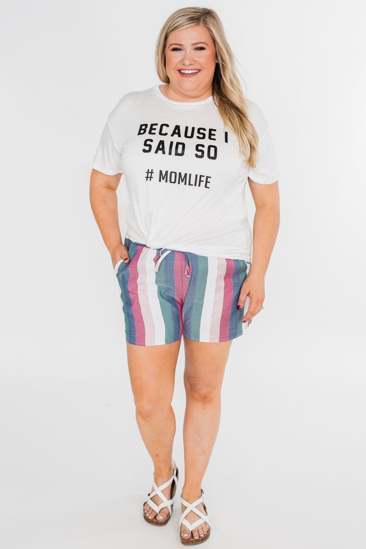 Multi Colored Fashion Shorts- Pink & Fuchsia