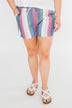 Multi Colored Fashion Shorts- Pink & Fuchsia