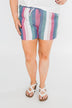Multi Colored Fashion Shorts- Pink & Fuchsia