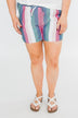 Multi Colored Fashion Shorts- Pink & Fuchsia