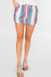 Multi Colored Fashion Shorts- Pink & Fuchsia