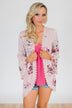 Summertime Sunshine Floral Kimono- Blush Pink