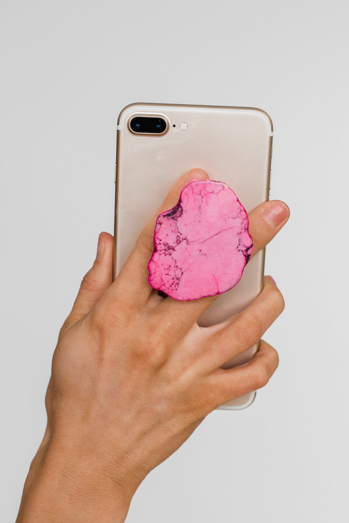 Bright Pink Stone Phone Grip