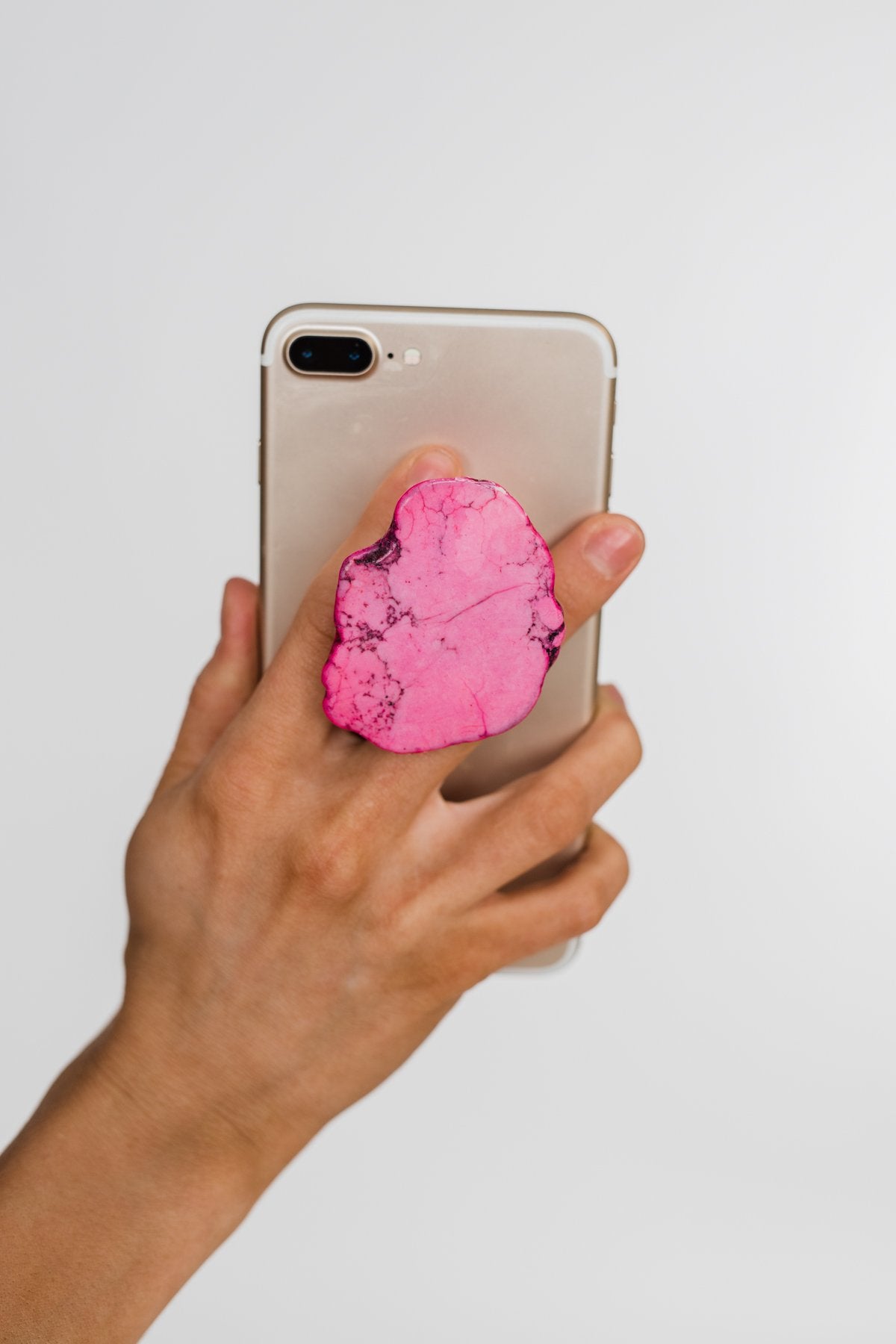 Bright Pink Stone Phone Grip