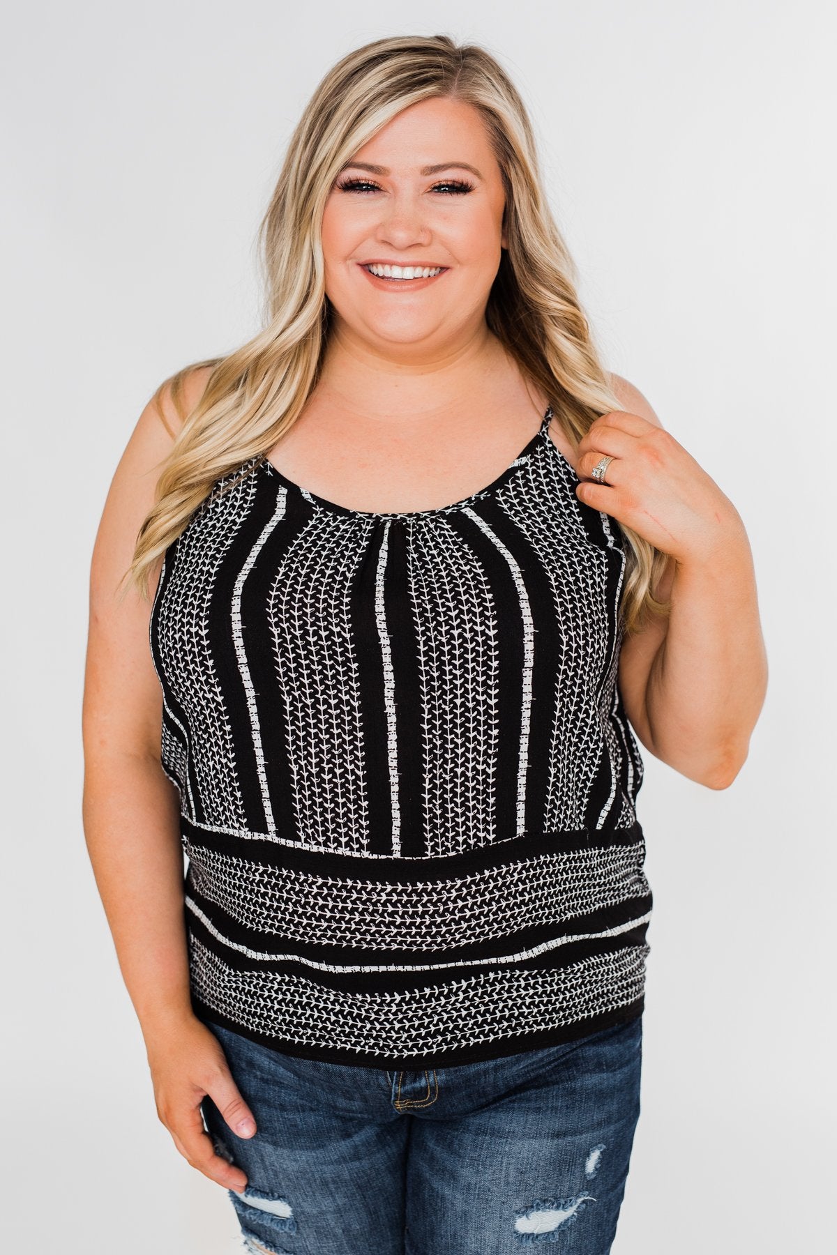 Amazed by Beauty Shift Tank Top- Black