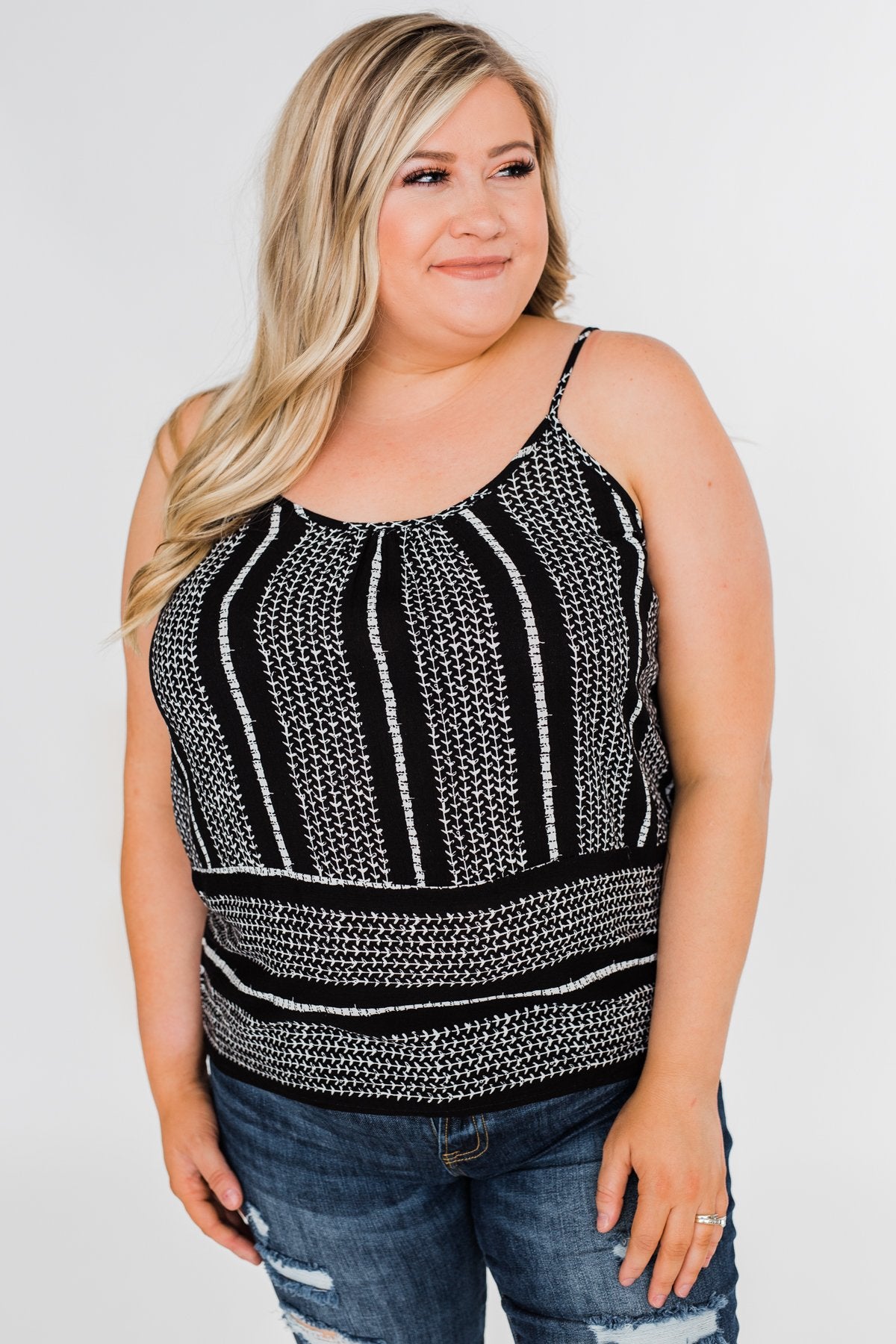 Amazed by Beauty Shift Tank Top- Black