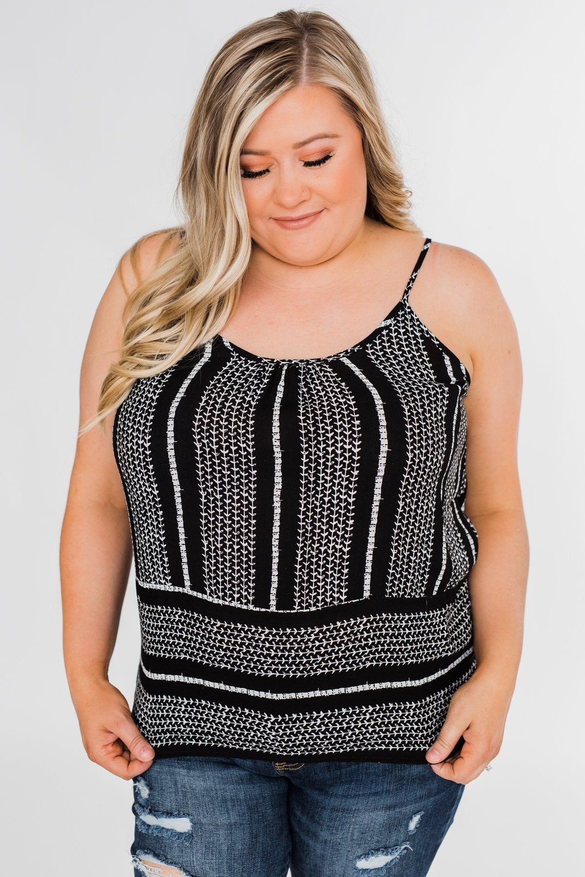 Amazed by Beauty Shift Tank Top- Black
