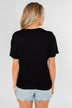 "Because I Said So" Graphic Short Sleeve Top- Black