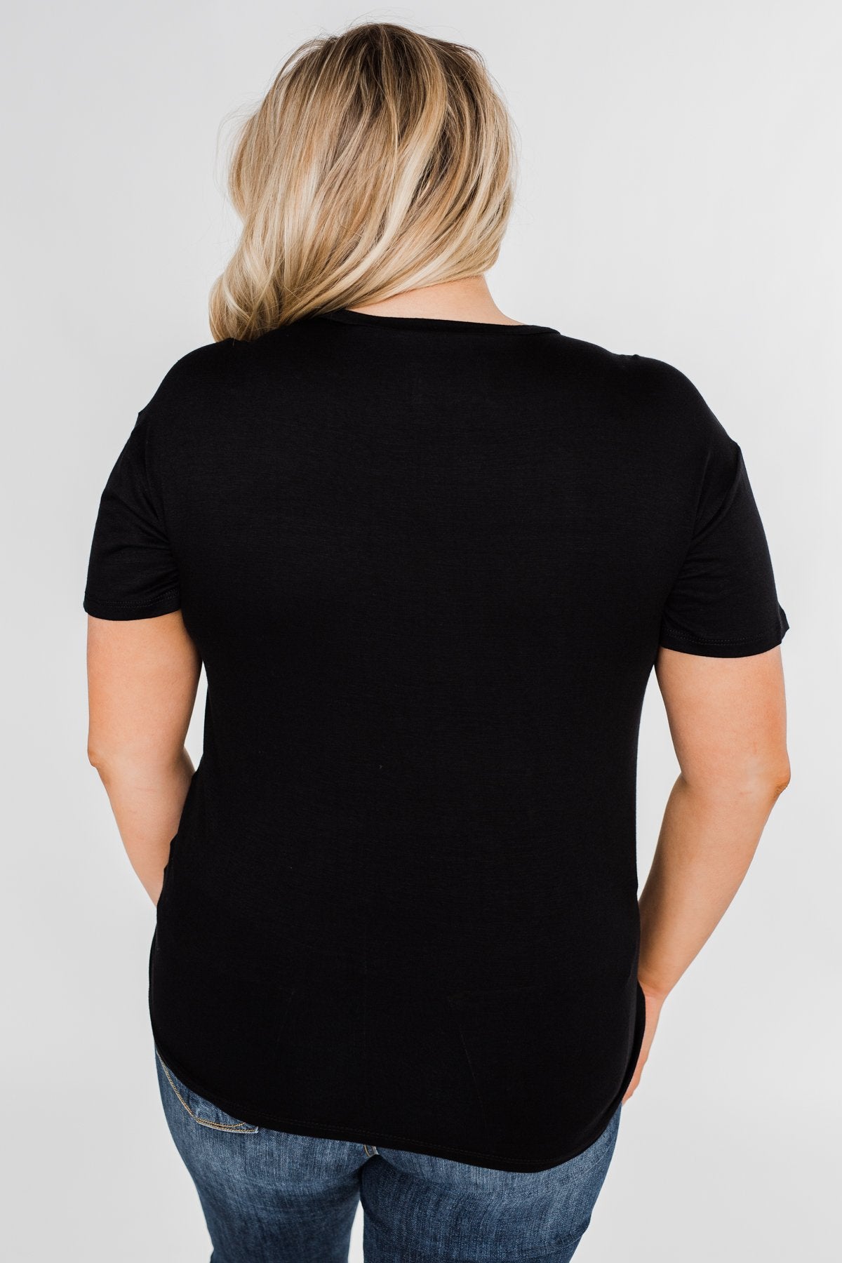 "Because I Said So" Graphic Short Sleeve Top- Black
