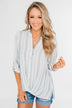 By the Beach Blouse- Blue and Yellow
