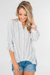 By the Beach Blouse- Blue and Yellow