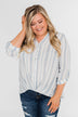 By the Beach Blouse- Blue and Yellow