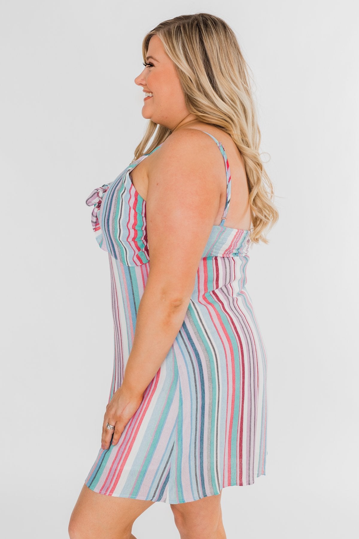 So Sweet Striped Dress- Multi Colored