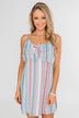 So Sweet Striped Dress- Multi Colored