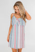 So Sweet Striped Dress- Multi Colored