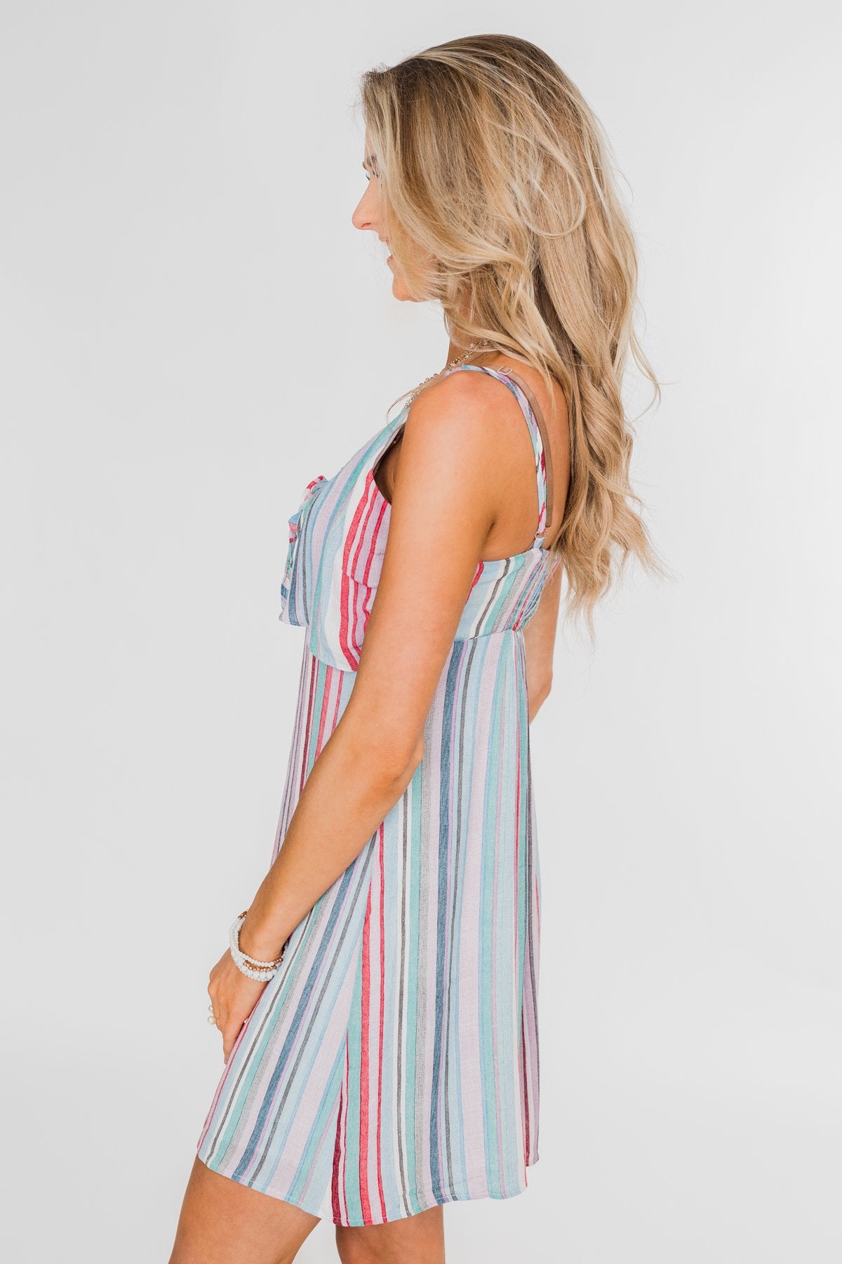 So Sweet Striped Dress- Multi Colored