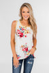 The Life I'm Living Floral Tank Top- Yellow
