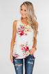 The Life I'm Living Floral Tank Top- Yellow