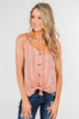 Blushing in Peach Tank Top- Peach