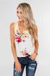 The Life I'm Living Floral Tank Top- Yellow