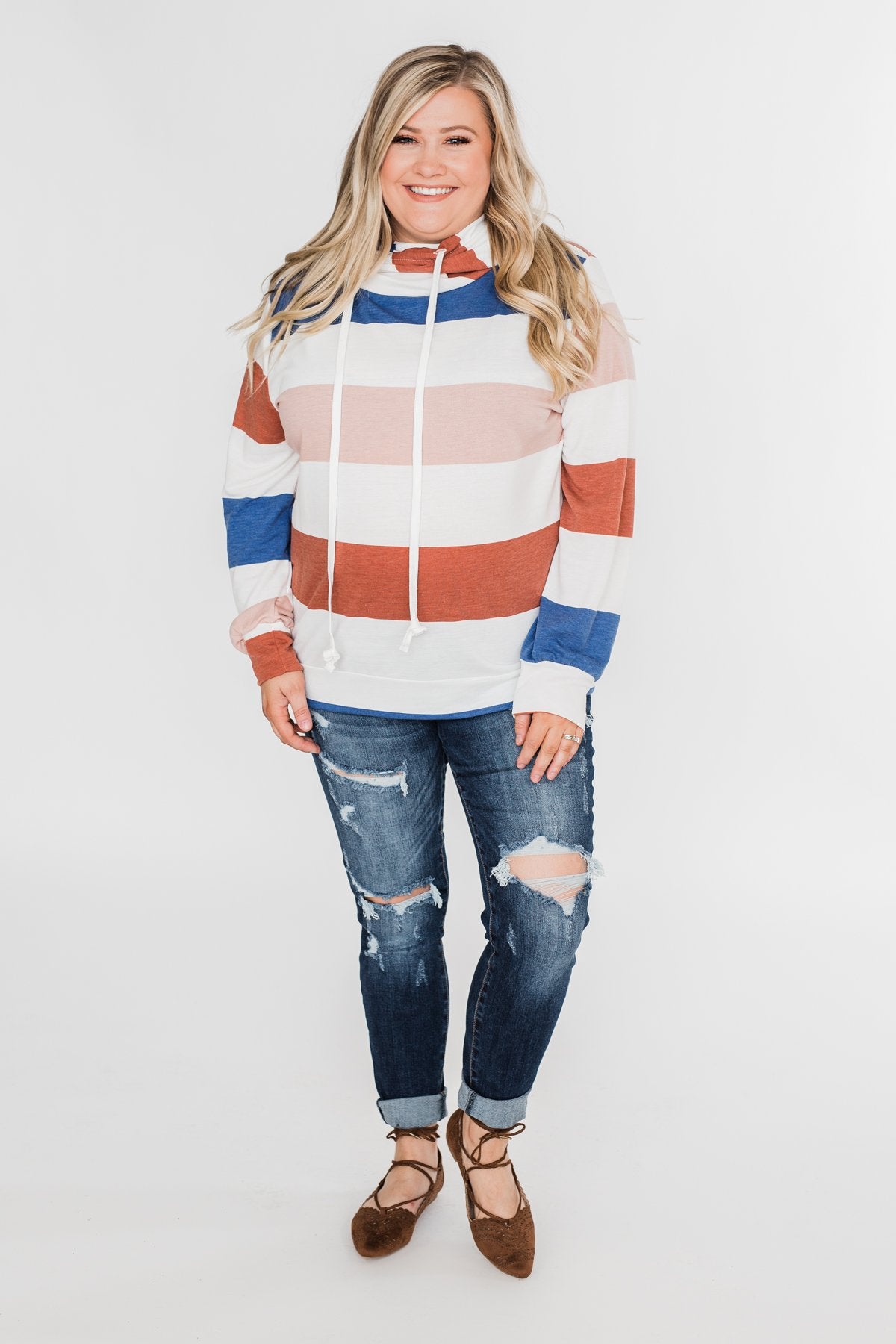 You'll Come Knocking Overlap Hoodie- Spice