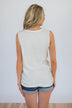 Basic Button Tank Top- Ivory