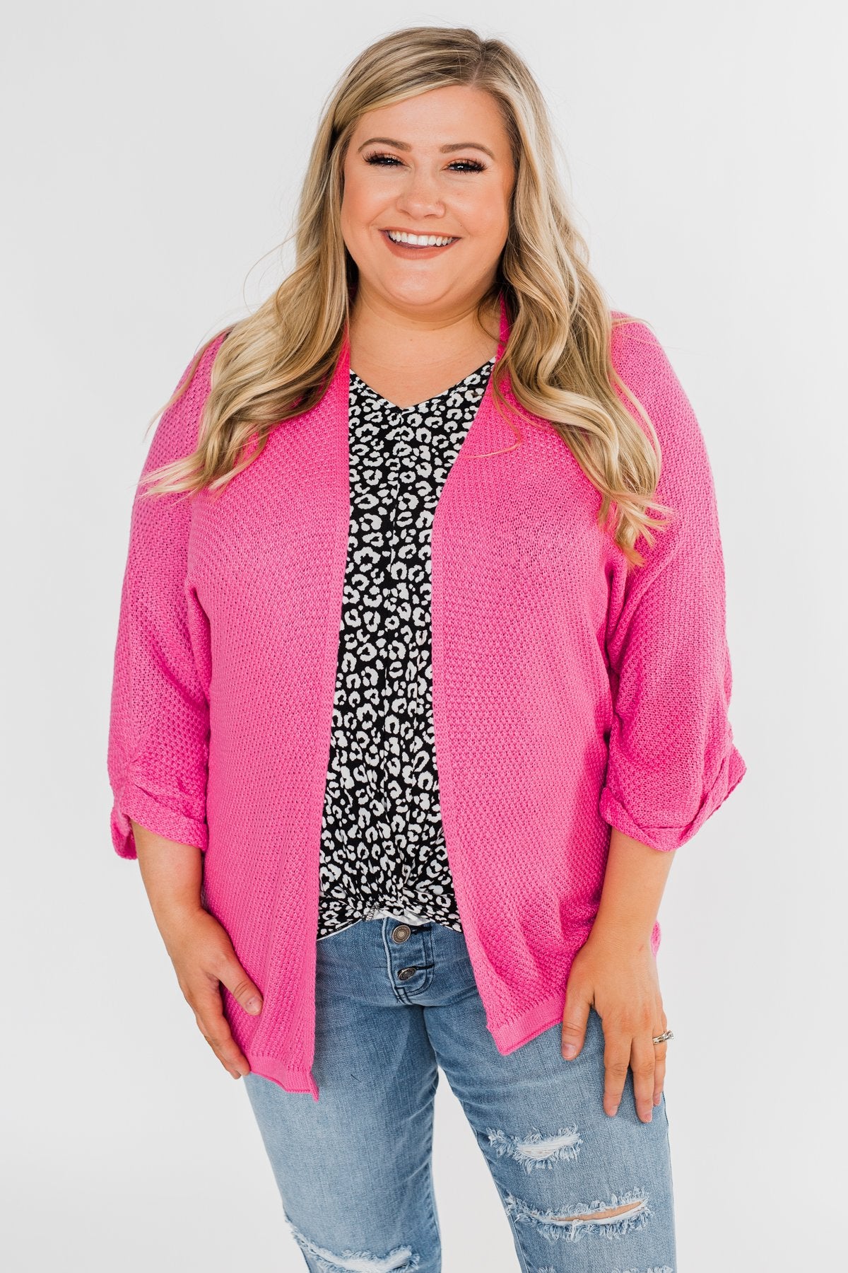 The Perfect Knit Cardigan- Pink
