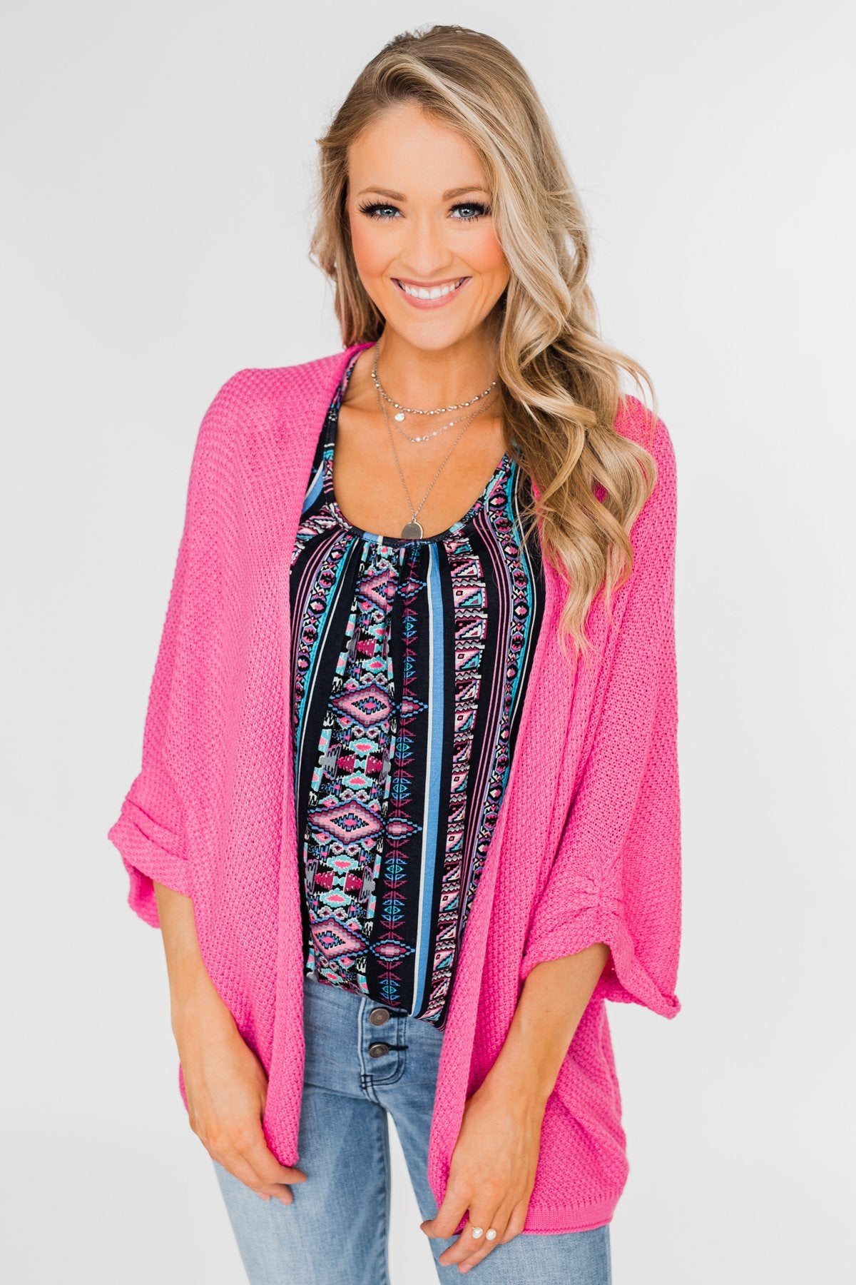 The Perfect Knit Cardigan- Pink