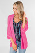 The Perfect Knit Cardigan- Pink