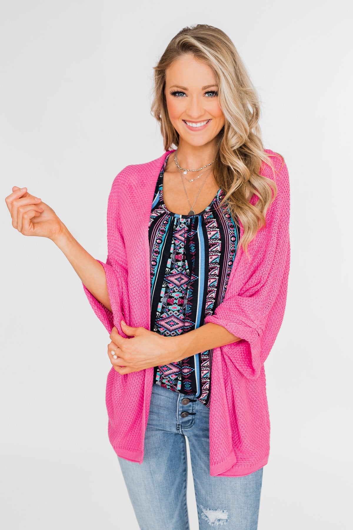 The Perfect Knit Cardigan- Pink