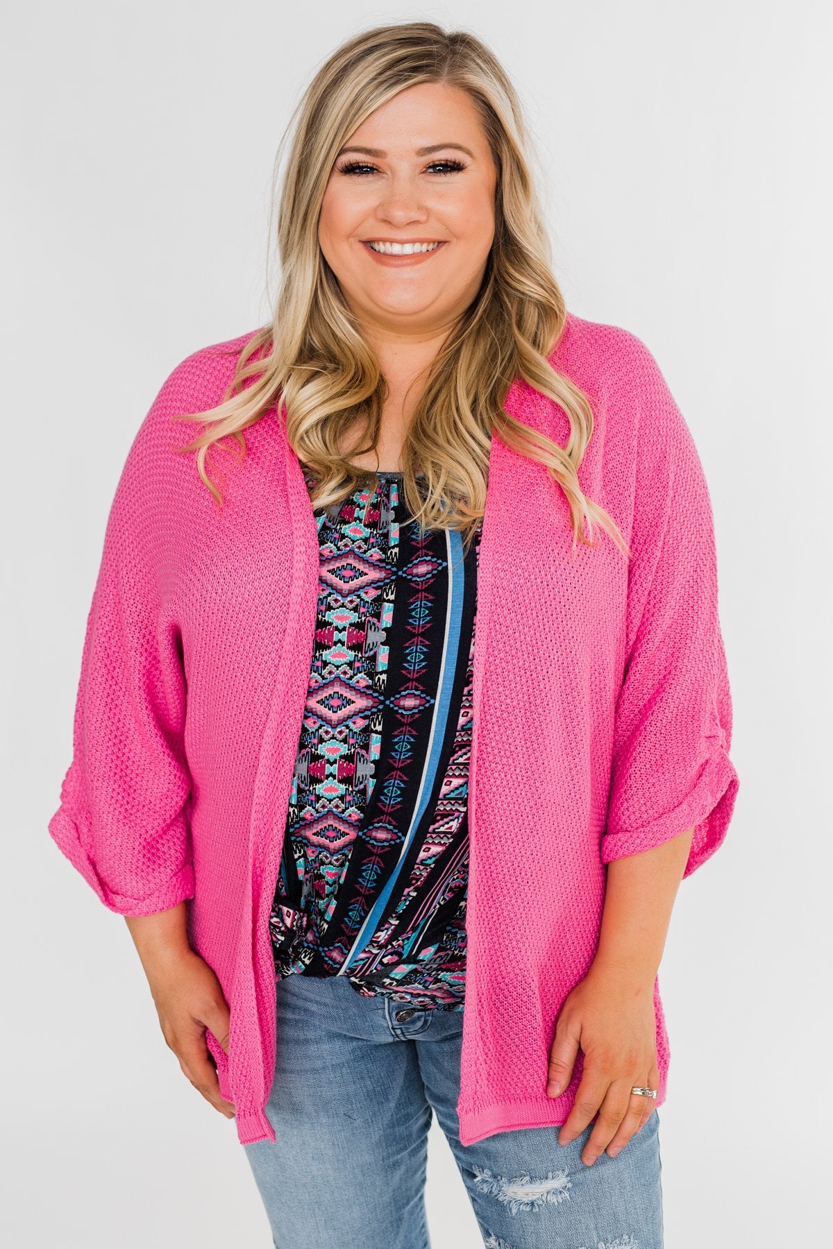 The Perfect Knit Cardigan- Pink