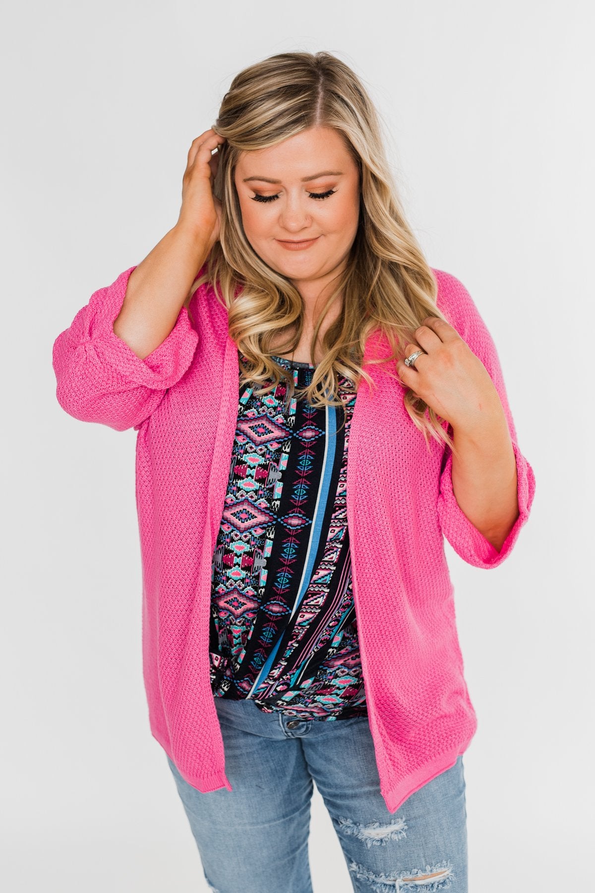 The Perfect Knit Cardigan- Pink – The Pulse Boutique