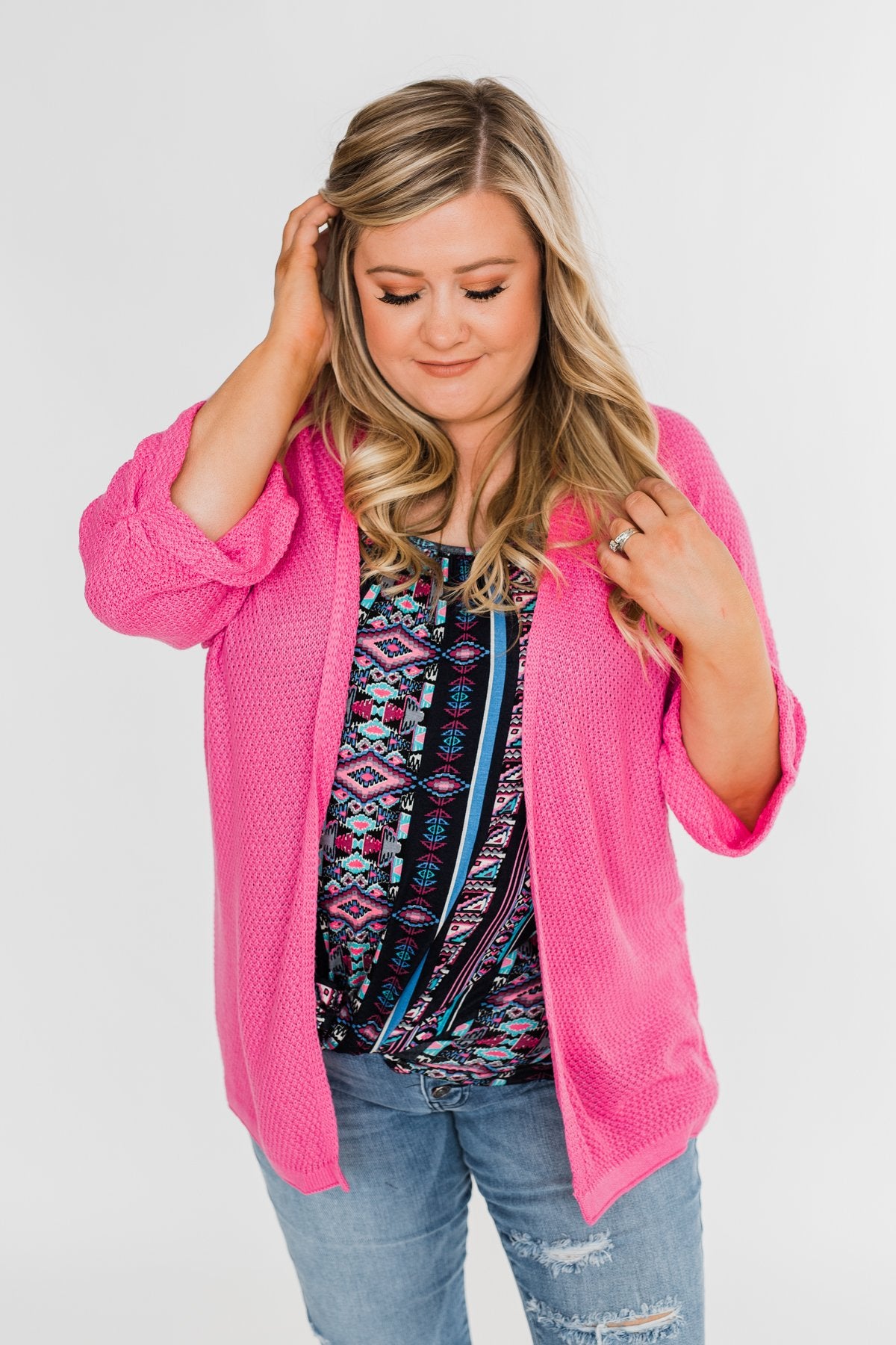 The Perfect Knit Cardigan- Pink