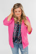 The Perfect Knit Cardigan- Pink