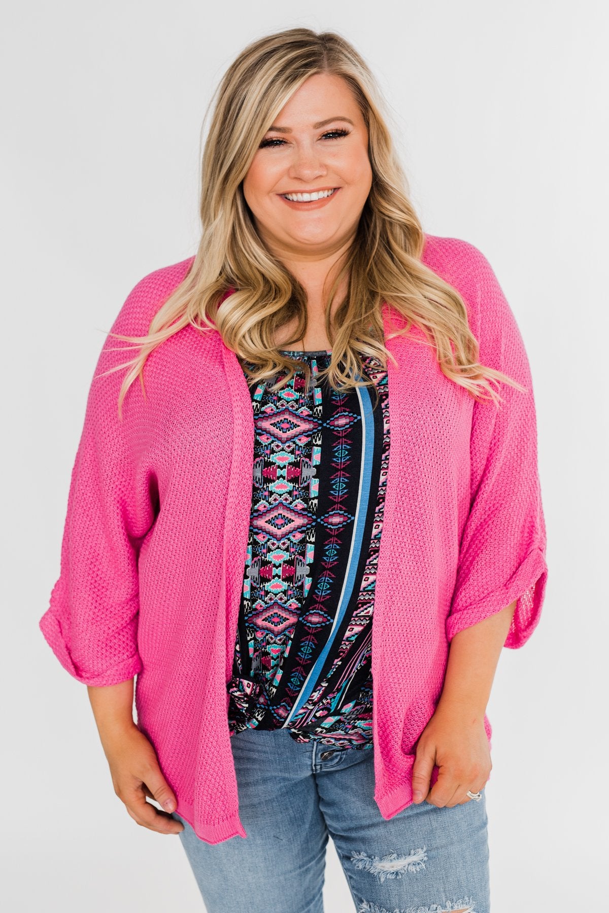 The Perfect Knit Cardigan- Pink