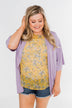 In Perfect Harmony Floral Ruffle Sleeve Top- Yellow