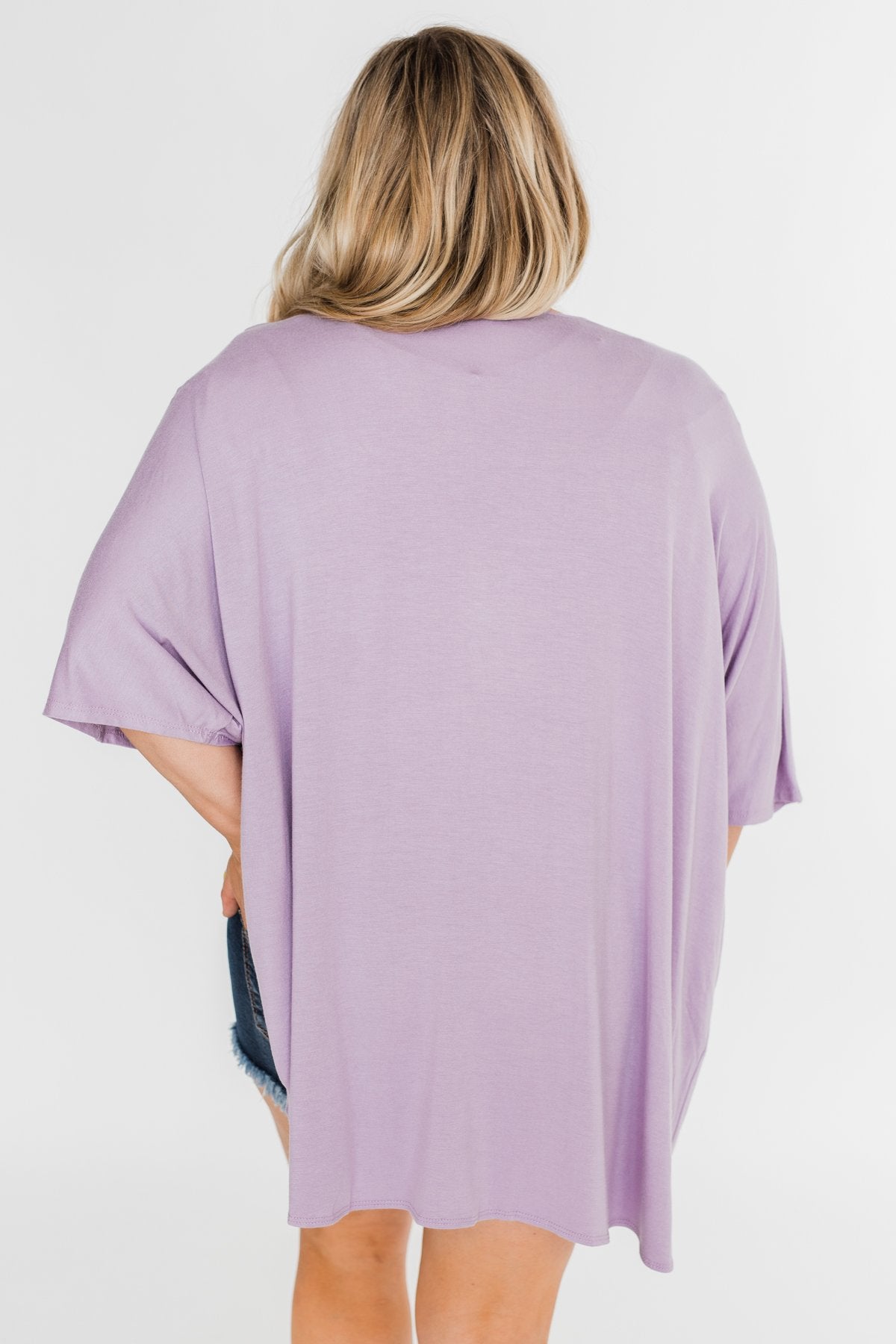Need For You Short Sleeve Kimono- Light Purple