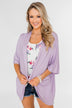 Need For You Short Sleeve Kimono- Light Purple