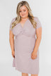 Tell Me More Front Knot Dress- Mauve