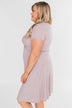 Tell Me More Front Knot Dress- Mauve