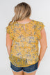 In Perfect Harmony Floral Ruffle Sleeve Top- Yellow
