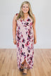 Crush On You Hi-Lo Maxi Dress- Pretty Pink