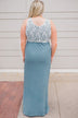 Loving Lace Maxi Dress- Slate Blue