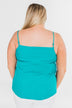 Ideal Situation Ruffle Tank Top- Turquoise