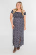 Beautiful Crazy Floral Dress- Navy