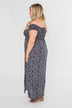Beautiful Crazy Floral Dress- Navy